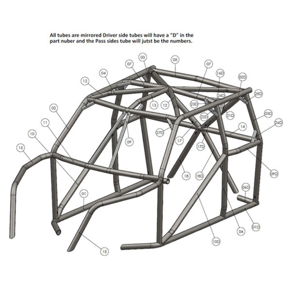 Race-Legal Roll Cage / 1986-2015 Ford Ranger - Solo Motorsports