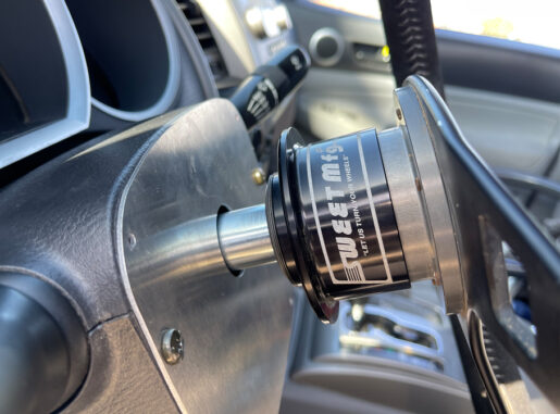 Toytoa-QR-stub-adapter10 Bolt-on Steering Wheel Quick Release Adapter for Toyota cars and trucks. This adapter works with the Sweet MFg steering wheel hub and others.