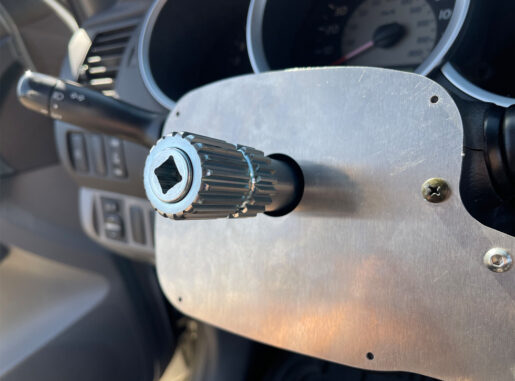 Toytoa-QR-stub-adapter12 Bolt-on Steering Wheel Quick Release Adapter for Toyota cars and trucks. This adapter works with the Sweet MFg steering wheel hub and others.